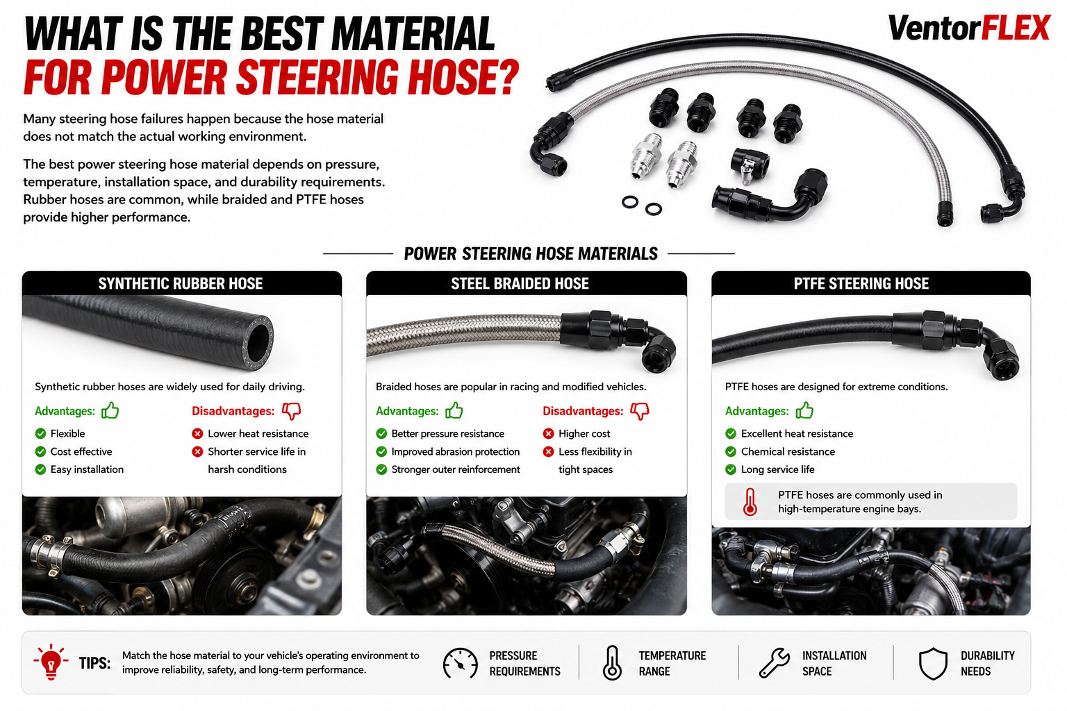 measure power steering hose